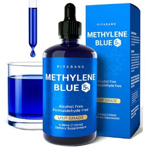 الميثيلين الأزرق من الدرجة الصيدلانية، 5% من الدرجة USP قطرات الميثيلين الزرقاء للبشر، تم اختبارها بواسطة طرف ثالث - بدون كحول، 120 مل in Kuwait