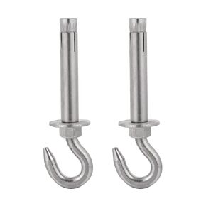 Luxshiny 2pcs Stainless Steel Expansion Bolt Hooks Heavy Duty Swing Hangers Hammock Anchor Hooks for Outdoor Hanging and Beam Support in Kuwait