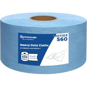 Cleanroom Wipes Heavy Duty Cloths, Lint-Free and Extra Absorbent Towels Jumbo Roll, Blue (15"x 5", 500 PCS) in Kuwait