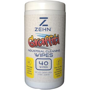Zehn Graffiti Wipes – 1 Canisters with 40 wipes - Quickly remove graffiti, marker, spray paint, and ink from hard surfaces - Portable and effective for fast, hassle-free cleanup in Kuwait