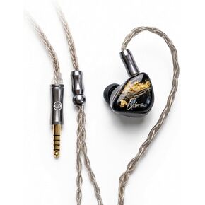 شاشات Essonio ES-C19 داخل الأذن، 5 برامج تشغيل سلكية من Knowles BA، سماعات أذن Audiophile لإلغاء الضوضاء، شاشة صوت عالية الدقة مع كابل متوازن مطلي بالفضة مقاس 4.4 مم لمزج الاستوديو والمسرح والموسيقيين in Kuwait