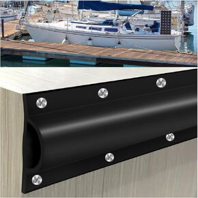 10 Pack Commercial Grade Double Molded Dock Edging White Side Gard, 20 Feet Dock Guard with Heavy Wall Sections for Greater Protection – Commercial Grade Double Molded Material (White) in Kuwait