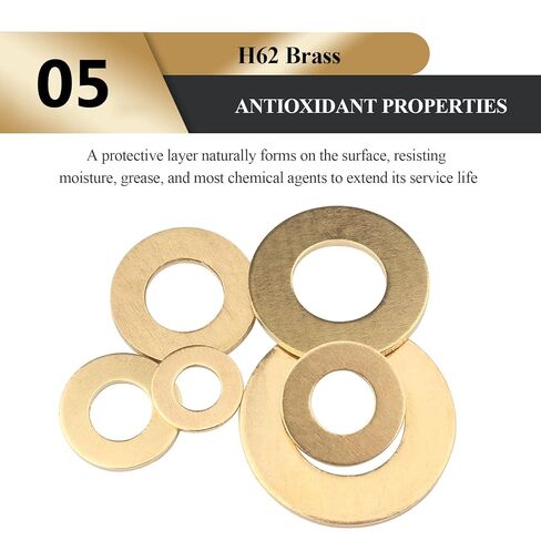 200 Pieces M3 Brass Washer Seal Gaskets Flat Ring, Outer Diameter 5-7Mm Suitable for Machinery Repair and Outdoor Construction,M3×7×0.5mm(M3x6x0.5mm) in Saudi Arabia