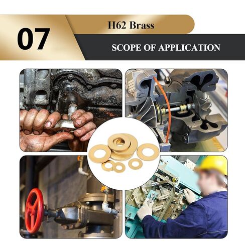 200 Pieces M3 Brass Washer Seal Gaskets Flat Ring, Outer Diameter 5-7Mm Suitable for Machinery Repair and Outdoor Construction,M3×7×0.5mm(M3x6x0.5mm) in Saudi Arabia