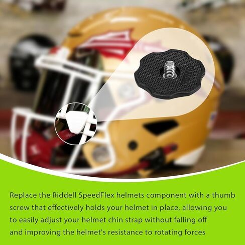 مسامير الإبهام لخوذة كرة القدم وحزام الذقن مع مسامير وصواميل على شكل حرف T متوافقة مع Riddell SpeedFlex، احتفظ بنظام تثبيت خوذة كرة القدم للشباب Speedflex Chinstrap لتقليل إصابة الرأس (عبوة من قطعتين) in Kuwait