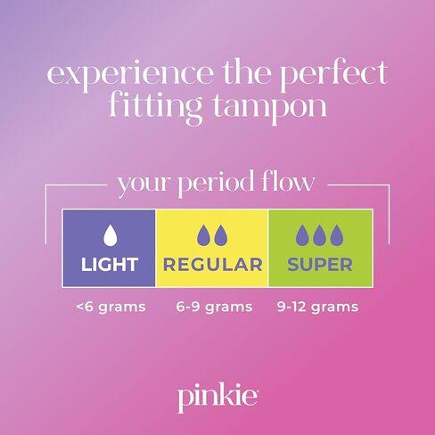 سدادات قطنية عضوية من بينكي للمراهقين والبالغين - مصنوعة من القطن بنسبة 100% تتكيف مع جسمك - أداة توزيع رفيعة خالية من مادة BPA لإدخال مريح - خالية من الكلور والعطور والصبغات والرايون - عادية/ممتازة، 36 قطعة in Kuwait