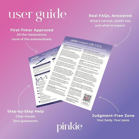 سدادات قطنية عضوية من بينكي للمراهقين والبالغين - مصنوعة من القطن بنسبة 100% تتكيف مع جسمك - أداة توزيع رفيعة خالية من مادة BPA لإدخال مريح - خالية من الكلور والعطور والصبغات والرايون - عادية/ممتازة، 36 قطعة in Kuwait