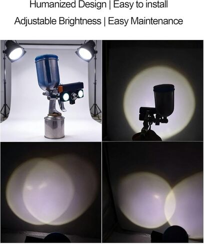 FTVOGUE Spraying Machine Light, Adjustable Brightness White Warm Light Modes for Quick Efficient Painting, with Easy Installation on 21mm Paint, for DIY Professional Painting in Saudi Arabia