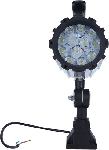 مصباح عمل LED HEEPDD، مصباح آلة 12 وات 24 فولت للاستخدام الداخلي والخارجي، مثالي للعمل باستخدام الحاسب الآلي والتطبيقات الصناعية، قاعدة سبائك الألومنيوم، لوازم إضاءة نان in Kuwait