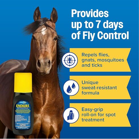 Farnam Endure Roll-On Fly Repellent for Horses, for Sensitive Areas, 3 Ounces in Kuwait
