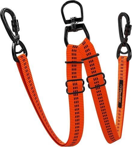 مقود كلب مزدوج-مقود طويل قابل للتعديل للتدريب على الكلاب-مقود كلب عاكس مزدوج مع تصميم غير متزايد-نايلون ثقيل-مثالي (أحمر ، مقود كلبان مع مقبض (10-100 رطل)) in Kuwait