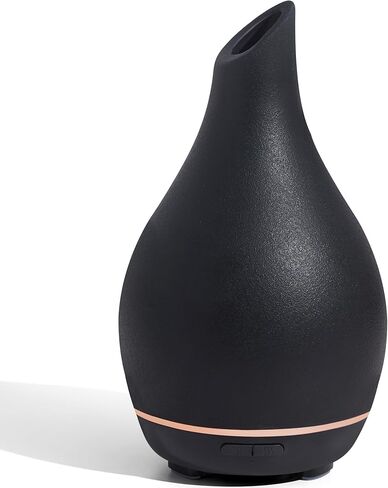 InnoGear Essential Oil Diffuser, 150ml Ceramic Diffuser Handcrafted Stone Aromatherapy Diffusers Ultrasonic Cool Mist Humidifier Vaporizer 2 Mist Modes Waterless for Home, White Vase-Shaped Ceramic in Saudi Arabia