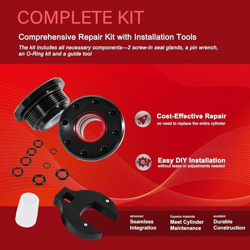 HS5157 HS5167 Front Mount Hydraulic Steering Cylinder Seal Kit with Pin Wrench, Rebuild Kit Compatible with Seastar HC5340 HC5345 HC5348 HC5358 HC6750 HC6755, Marine-Grade Anodized Anti-Corrosion in Saudi Arabia