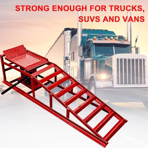 منحدرات السيارة الهيدروليكية شديدة التحمل بسعة 5 طن (عبوة من قطعتين) - رفع منخفض قابل للتعديل 9.3-14.7 بوصة مع قفل أمان ومضاد للانزلاق لتغيير الزيت، وإصلاح المرآب، وسيارات الدفع الرباعي، والشاحنات in Kuwait