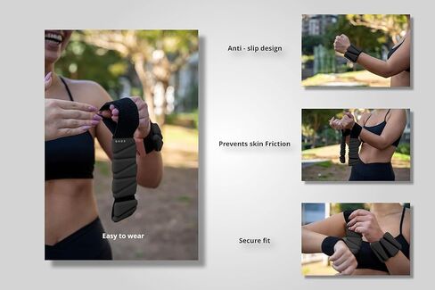 GAOS Wrist & Ankle Weights for Women - Wearable Weighted Bangles for Pilates, Yoga, Walking & Strength Training,Adjustable Fit, Soft Silicone Anti-Slip Design - 2 lbs Pair (Set of 2). in Saudi Arabia