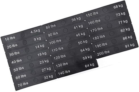 Fitness Equipment Weight Stickers Gym Weight Stack Label PP Weight Stickers(10LB-200LB) in Saudi Arabia