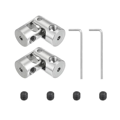 PATIKIL Rotatable Universal Steering Shaft 3mm to 3mm Inner Dia, 2 Pcs U Joint Shaft Coupling U Joints Coupler Connector Accessories with M3 Screws Spanner for Motor Model Robots in Saudi Arabia