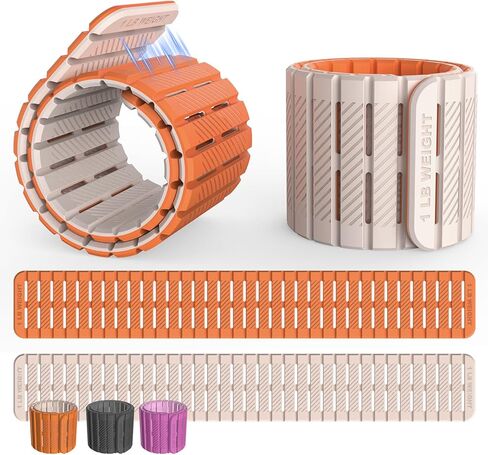 أوزان الكاحل المغناطيسية للنساء والرجال مجموعة من 2 (1 رطل لكل منهما) أوزان معصم قابلة للتعديل للبيلاتس واليوجا والتمرين والتدريب اليومي in Kuwait
