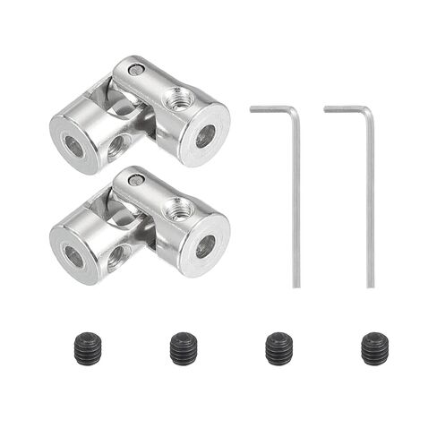 PATIKIL Rotatable Universal Steering Shaft 3mm to 3mm Inner Dia, 2 Pcs U Joint Shaft Coupling U Joints Coupler Connector Accessories with M3 Screws Spanner for Motor Model Robots in Saudi Arabia