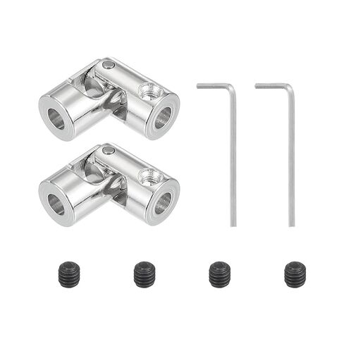 PATIKIL Rotatable Universal Steering Shaft 3mm to 3mm Inner Dia, 2 Pcs U Joint Shaft Coupling U Joints Coupler Connector Accessories with M3 Screws Spanner for Motor Model Robots in Saudi Arabia