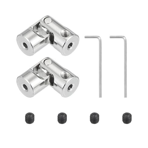 PATIKIL Rotatable Universal Steering Shaft 3mm to 3mm Inner Dia, 2 Pcs U Joint Shaft Coupling U Joints Coupler Connector Accessories with M3 Screws Spanner for Motor Model Robots in Saudi Arabia