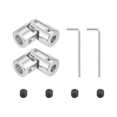 PATIKIL Rotatable Universal Steering Shaft 3mm to 3mm Inner Dia, 2 Pcs U Joint Shaft Coupling U Joints Coupler Connector Accessories with M3 Screws Spanner for Motor Model Robots in Saudi Arabia