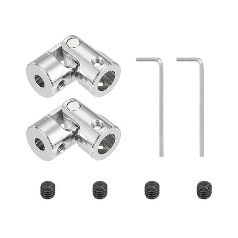 PATIKIL Rotatable Universal Steering Shaft 3mm to 3mm Inner Dia, 2 Pcs U Joint Shaft Coupling U Joints Coupler Connector Accessories with M3 Screws Spanner for Motor Model Robots in Saudi Arabia
