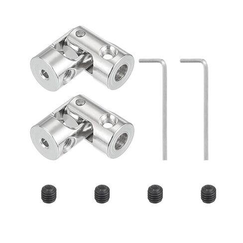 PATIKIL Rotatable Universal Steering Shaft 3mm to 3mm Inner Dia, 2 Pcs U Joint Shaft Coupling U Joints Coupler Connector Accessories with M3 Screws Spanner for Motor Model Robots in Saudi Arabia