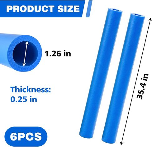 U0U 35.4 Inch Trampoline Pole Covers,Blue Trampoline Pole Foam Covers Replacement,1.26 Inch Diameter Foam Sleeves for Kids Trampoline Accessories Safety Protection in Kuwait