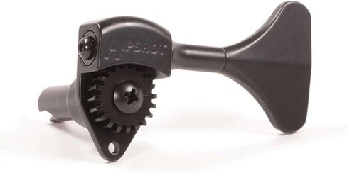 مجموعة موالف جيتار Hipshot Ultralite Bass مقاس 3/8 بوصة - 2 موالفات سوداء جانبية ثلاثية الجوانب Y مع قطعة قماش تلميع in Saudi Arabia
