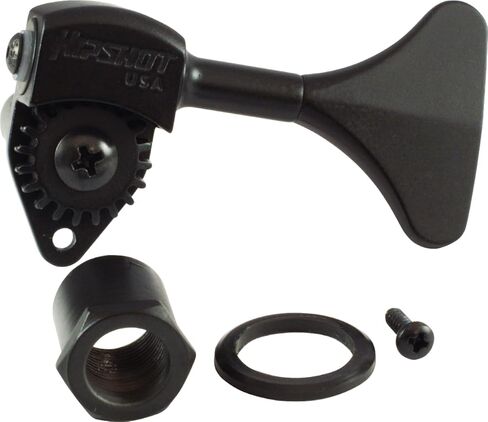 مجموعة موالف جيتار Hipshot Ultralite Bass مقاس 3/8 بوصة - 2 موالفات سوداء جانبية ثلاثية الجوانب Y مع قطعة قماش تلميع in Saudi Arabia