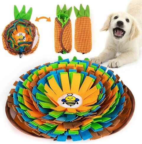 Pet Snuffle Mat for Dogs, Interactive Feed Game for Boredom, Encourages Natural Foraging Skills for Cats Dogs Bowl Travel Use, Dog Treat Dispenser Indoor Outdoor Stress Relief in Kuwait