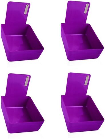 4/Pk Dental Lab Pan Hanging Medium Plastic Dental Medical Pro Lab Working Pan for Hanger Bar (Purple) in Kuwait