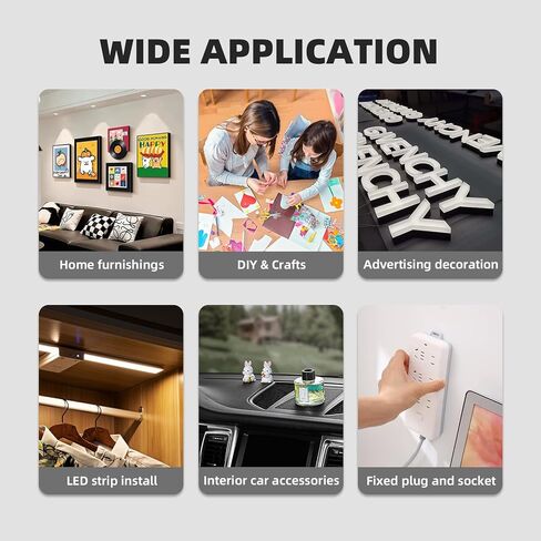 3M Double Sided Foam Tape 0.39in x 20Ft Removable No Damge Double Sided Wall Tape Heavy Duty PE Foam Mounting Tape Waterproof for Hanging Pictures, Poster, Home Decor, Signs, DIY in Kuwait