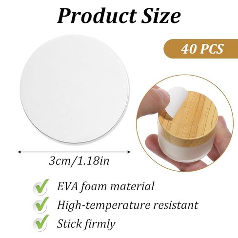 40 Pcs Adhesive Dots Double Sided Clear Sticky Dots Removable Round Double Sided Stickys Dot Waterproof Small Sticky Dot Heavy Duty for Festival Decoration Mirror Light DIY Use 30mm in Saudi Arabia