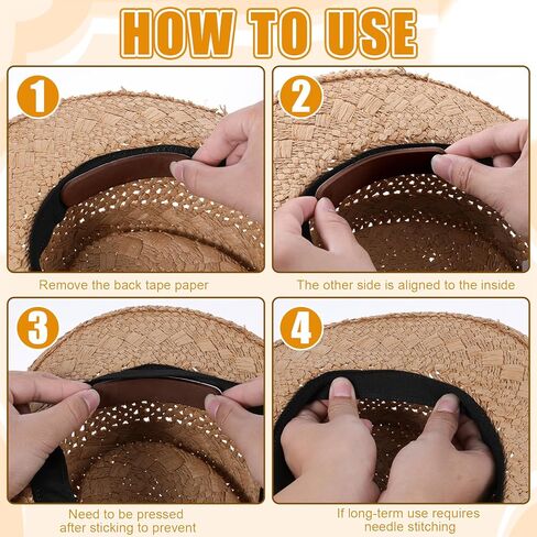 20 Pcs Hat Size Reducer Hat Size Tape Hats Liner Absorbent Sweat Pad Foam Sizes Reducing Tape for Hats Absorbent Sweat (Black,Brown) in Saudi Arabia