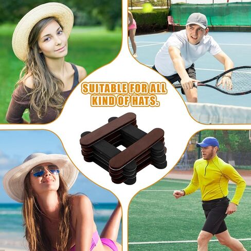 20 Pcs Hat Size Reducer Hat Size Tape Hats Liner Absorbent Sweat Pad Foam Sizes Reducing Tape for Hats Absorbent Sweat (Black,Brown) in Saudi Arabia