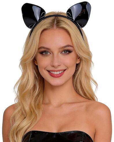 Bonnie Z. Leonardo Glossy Cat Ears Headband Cat Women Headband Black in Kuwait