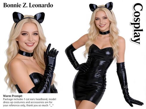 Bonnie Z. Leonardo Glossy Cat Ears Headband Cat Women Headband Black in Kuwait
