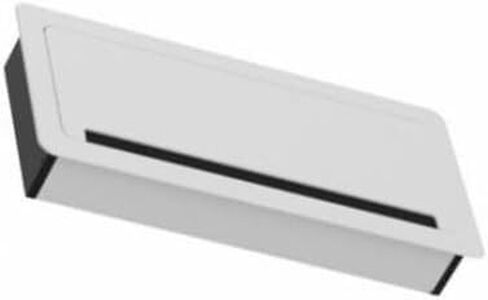 Desk Grommet,1PC Aluminum 200x96mm PC Office Table Hole Cover with Black Brush Cable Organizer. in Saudi Arabia