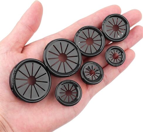 Desk Grommet,10pcs Plastic Cable Hole Cover Round Storage Wire Organizer Port, in Saudi Arabia