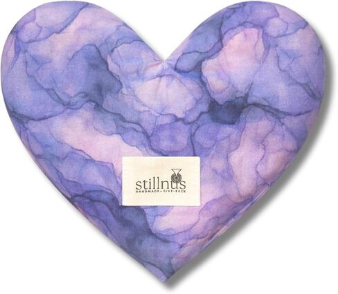 وسادة العين المصنوعة يدويًا على شكل قلب - اللافندر العضوي وبذور الكتان ، مرجح للعلاج الساخن/البارد | هدية عطلة وعيد الميلاد للأمي والمعلمين والنساء (الوردي والأرجواني) in Kuwait