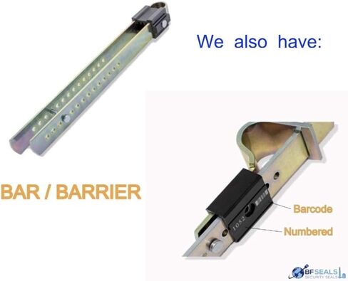 High Security Bolt Seal, 100 pcs. White Color, for Cargo Container, Truck and Trailers, Numbered & Barcode, with ISO, CTAP, Certified, Shipping Seals. BFSEALS Free & Quick Shipping from USA in Kuwait