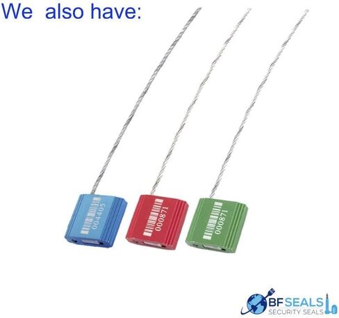 High Security Bolt Seal, 100 pcs. White Color, for Cargo Container, Truck and Trailers, Numbered & Barcode, with ISO, CTAP, Certified, Shipping Seals. BFSEALS Free & Quick Shipping from USA in Kuwait