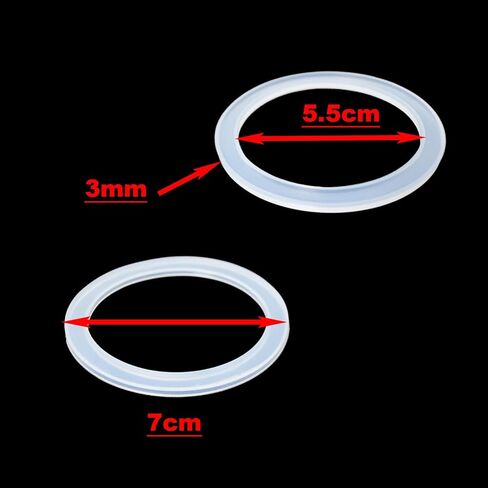 MEETOOT 16PCS Leak Proof Glass Jars Sealing Ring Inner Diameter 70mm Mason Jar Lid Gasket for Storing Food and Sealing Skincare Product/Toiletries/Craft Materials/Pigments in Saudi Arabia