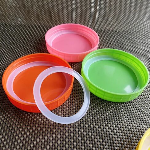 MEETOOT 16PCS Leak Proof Glass Jars Sealing Ring Inner Diameter 70mm Mason Jar Lid Gasket for Storing Food and Sealing Skincare Product/Toiletries/Craft Materials/Pigments in Saudi Arabia