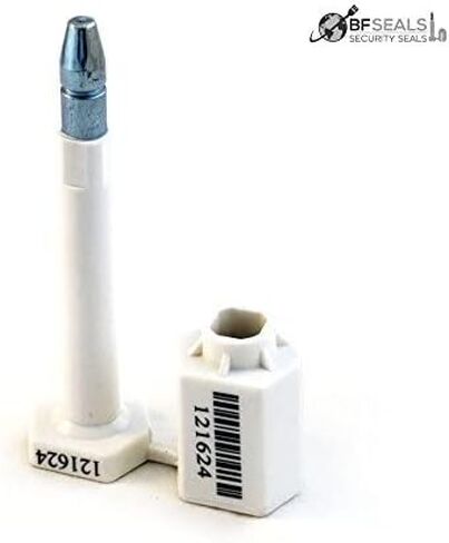 High Security Bolt Seal, 500 pcs. White, for Cargo Container, Truck, Trailers, Numbered & Barcode, with ISO, CTAP, Certified, Shipping Seals. BFSEALS Free & Quick Shipping from USA in Kuwait