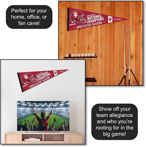 Indiana Hoosiers Undefeated Season and 2025 National Champions Pennant Flag in Saudi Arabia