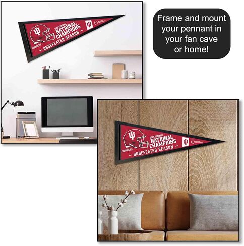 Indiana Hoosiers Undefeated Season and 2025 National Champions Pennant Flag in Saudi Arabia