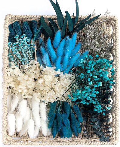 DIY Natural Dried Flower Set, Bulk Dried Flowers, Dried Flowers with Stems, Handmade Dried Flowers Ideas, DIY Flower Set, Dried Flower Bouquets, Table Centerpiece Mini Dried Flowers (Brown) in Kuwait